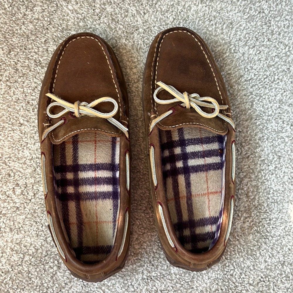 LL Bean Leather Slippers